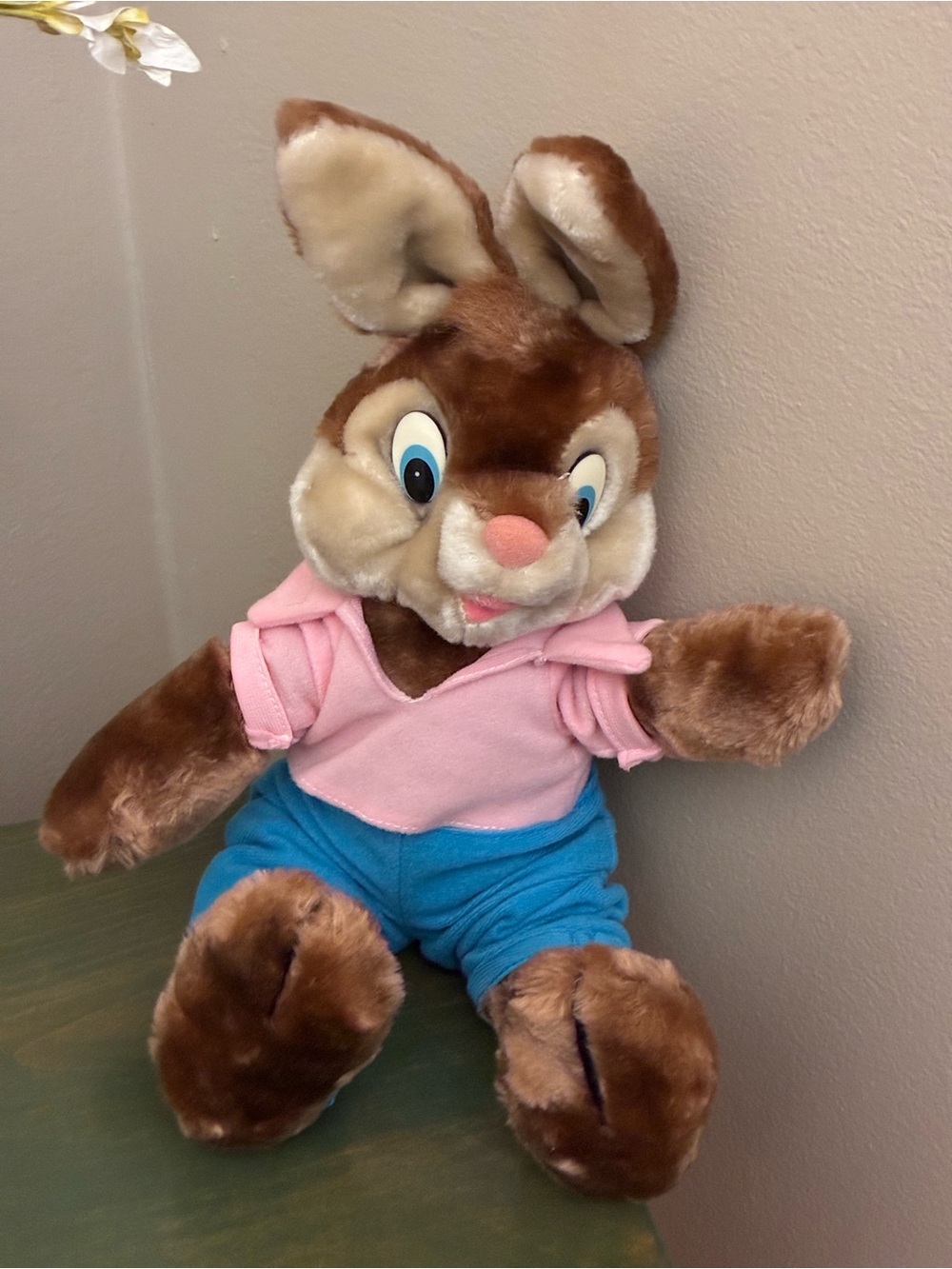 Disney Brer Rabbit Plush with Pink Shirt and Blue Shorts